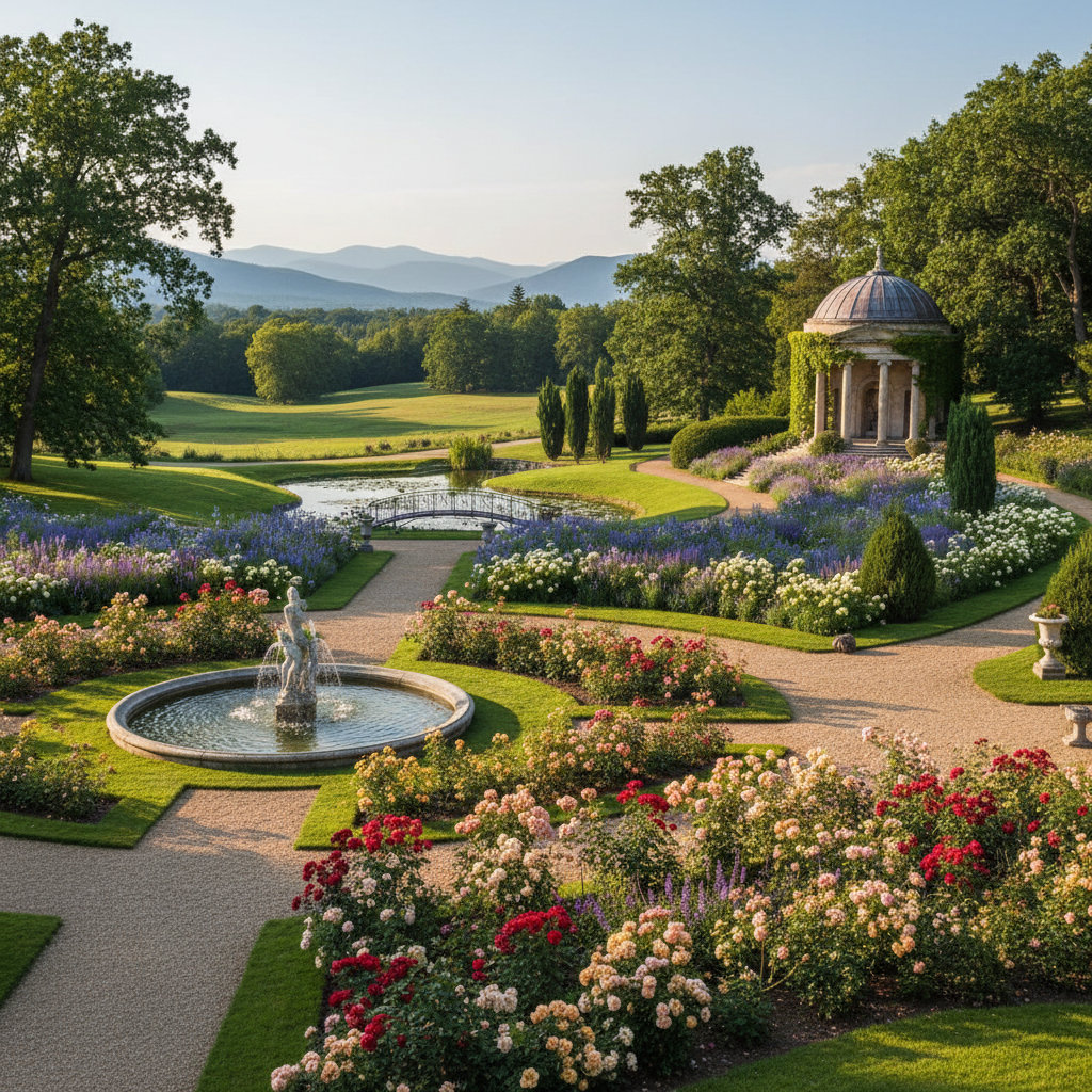 a landscaped garden